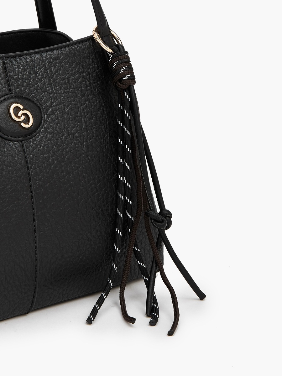 Textured Shoulder Bag with Detachable Strap