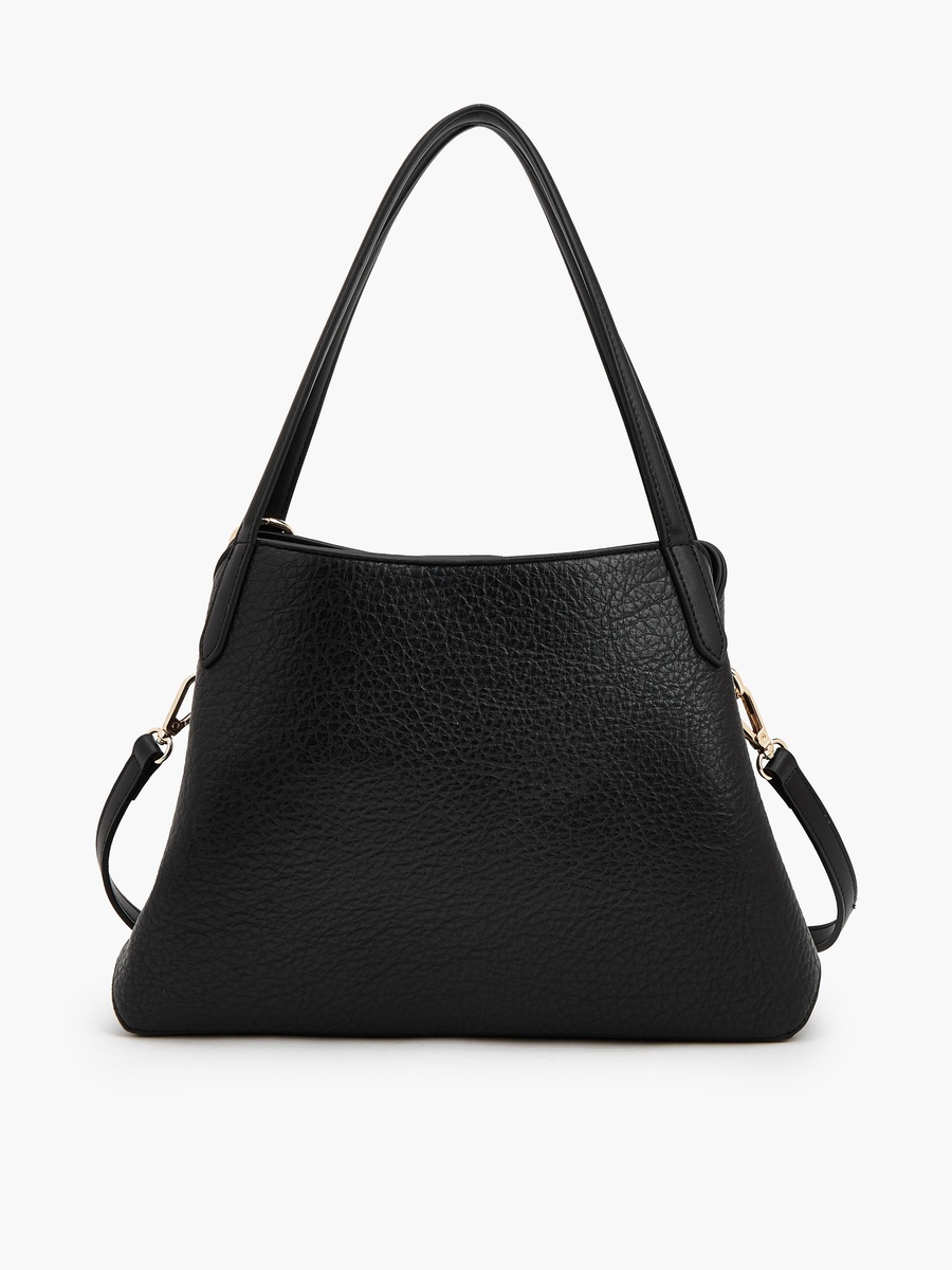 Textured Shoulder Bag with Detachable Strap
