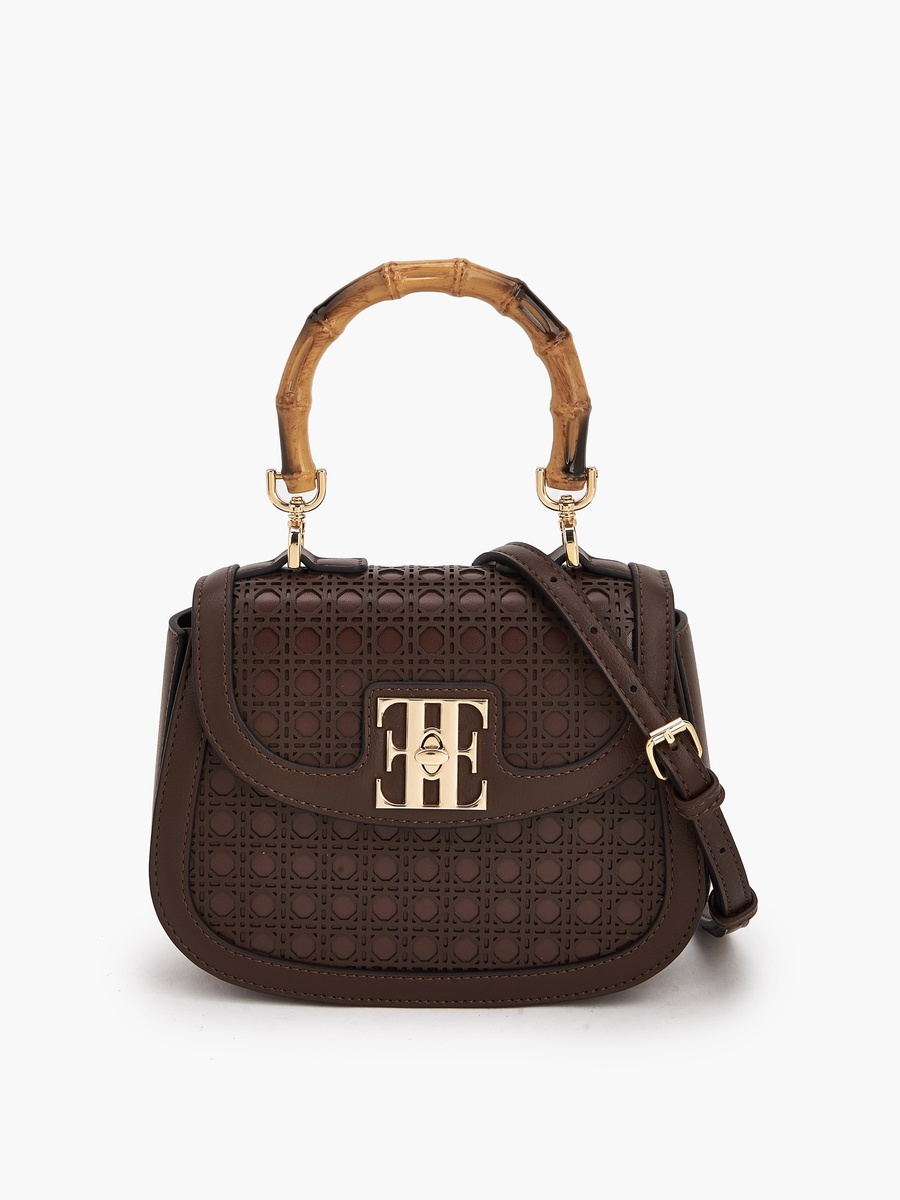 Textured Crossbody Bag with Detachable Strap