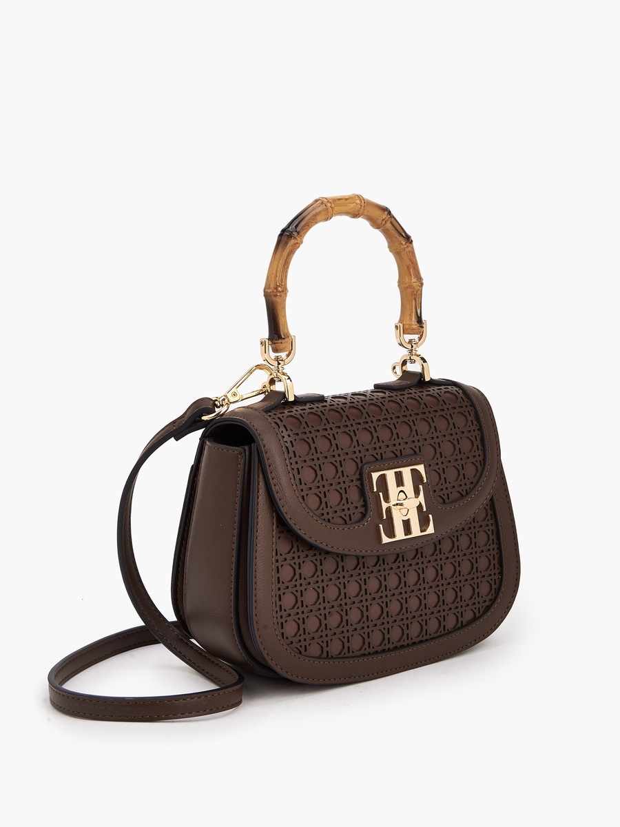 Textured Crossbody Bag with Detachable Strap