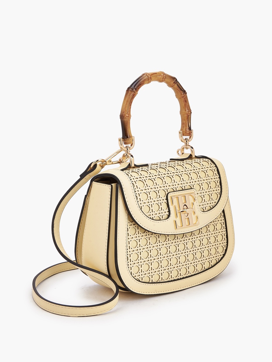 Textured Crossbody Bag with Detachable Strap