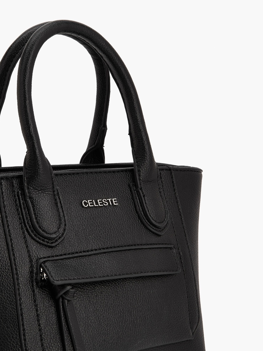 Textured Tote Bag with Double Handle