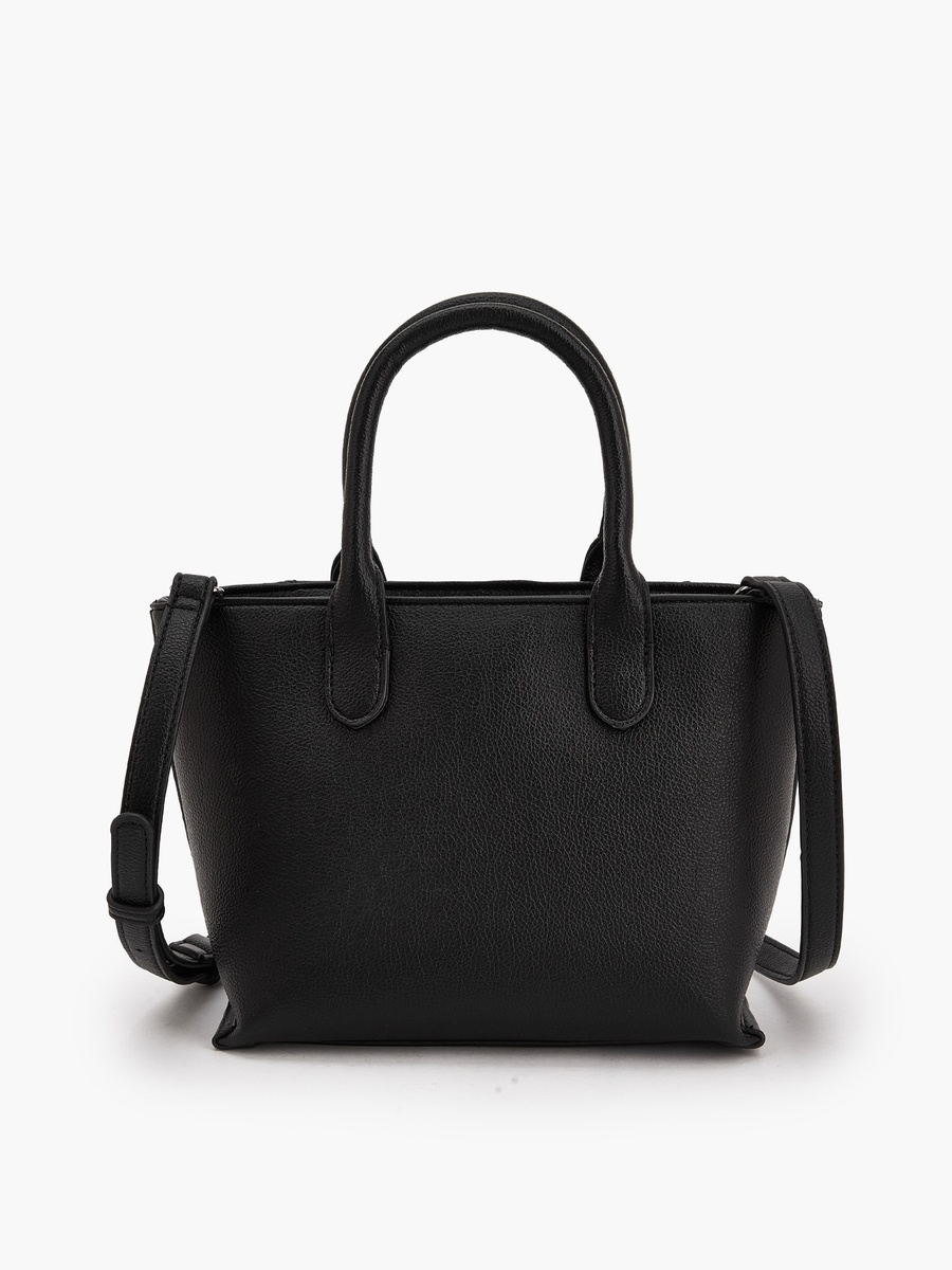 Textured Tote Bag with Double Handle