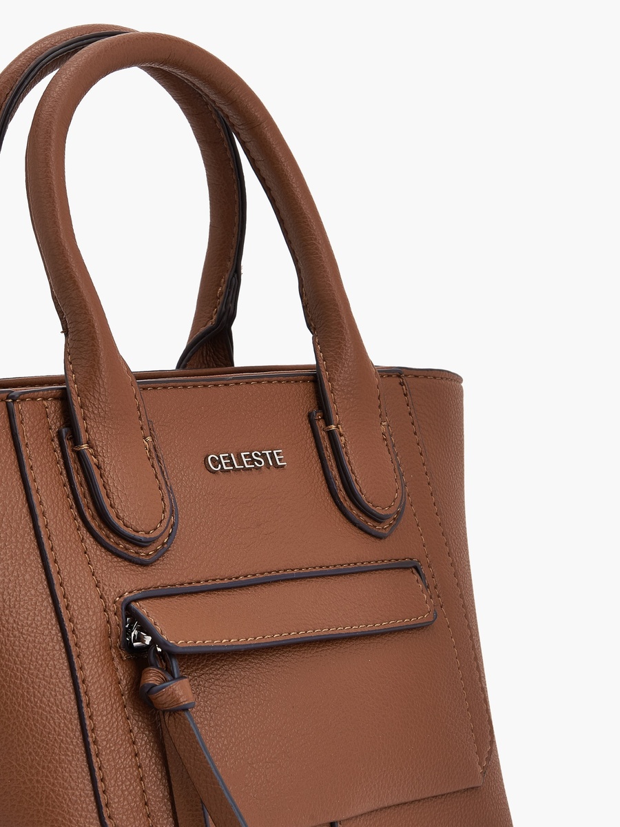 Textured Tote Bag with Double Handle