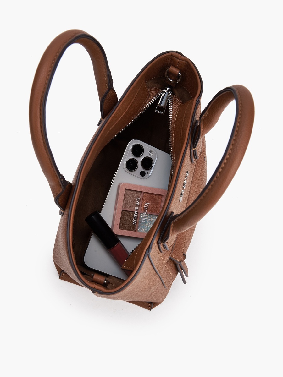 Textured Tote Bag with Double Handle