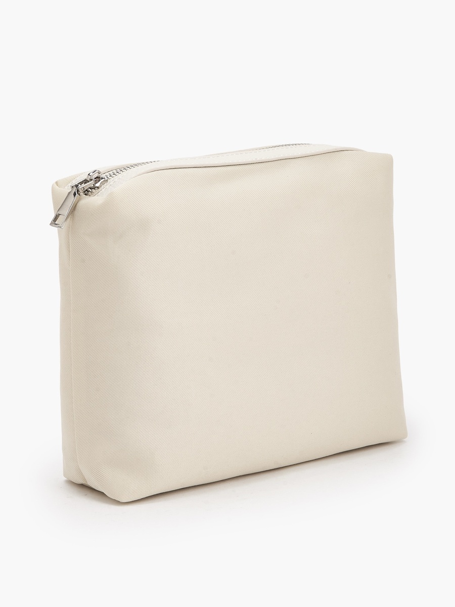 Pleated Tote Bag with Pouch