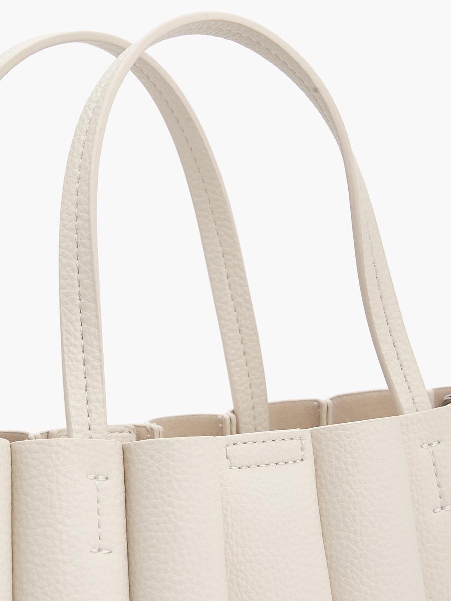Pleated Tote Bag with Pouch