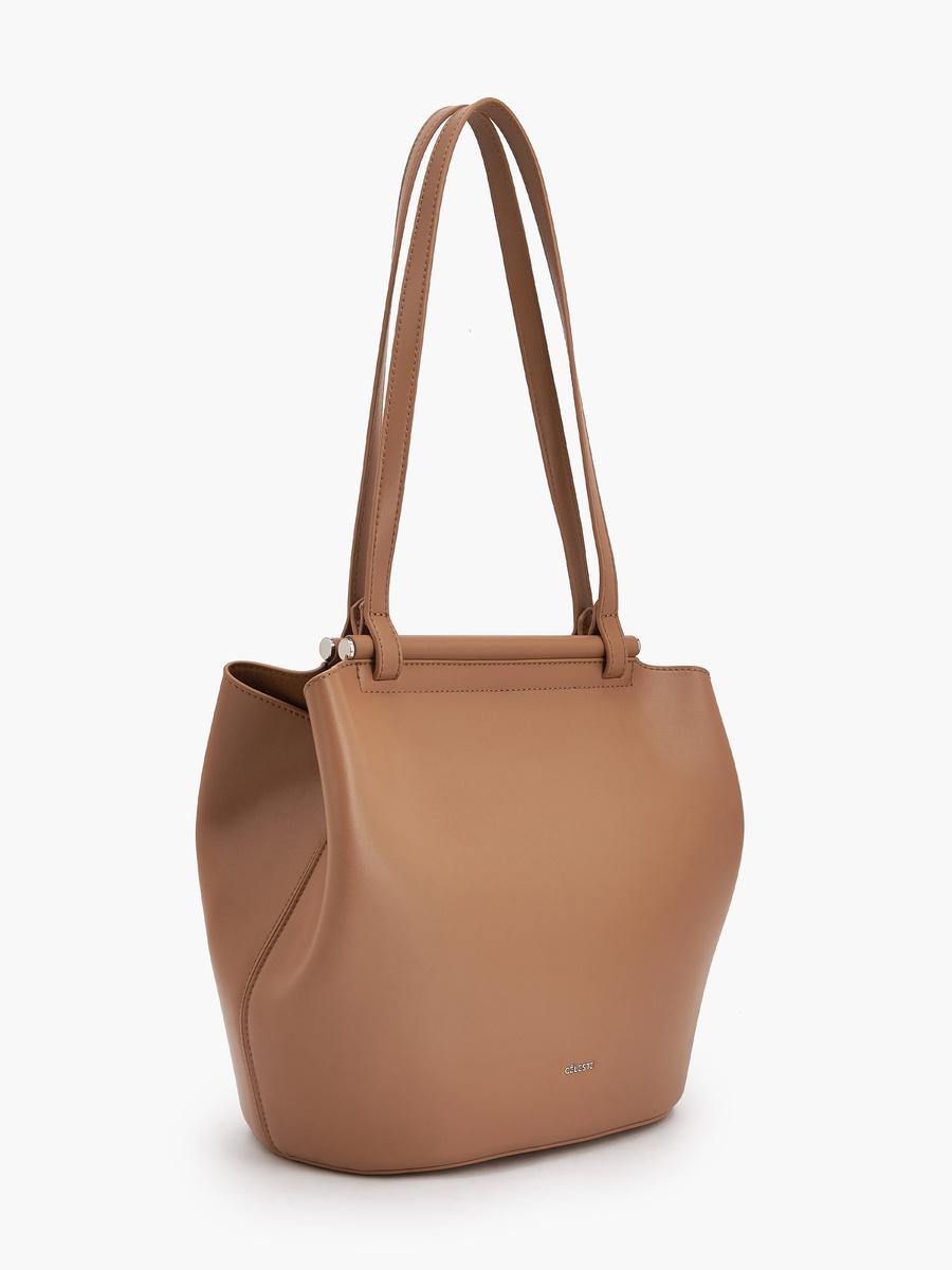 Solid Shoulder Bag with Double Handle