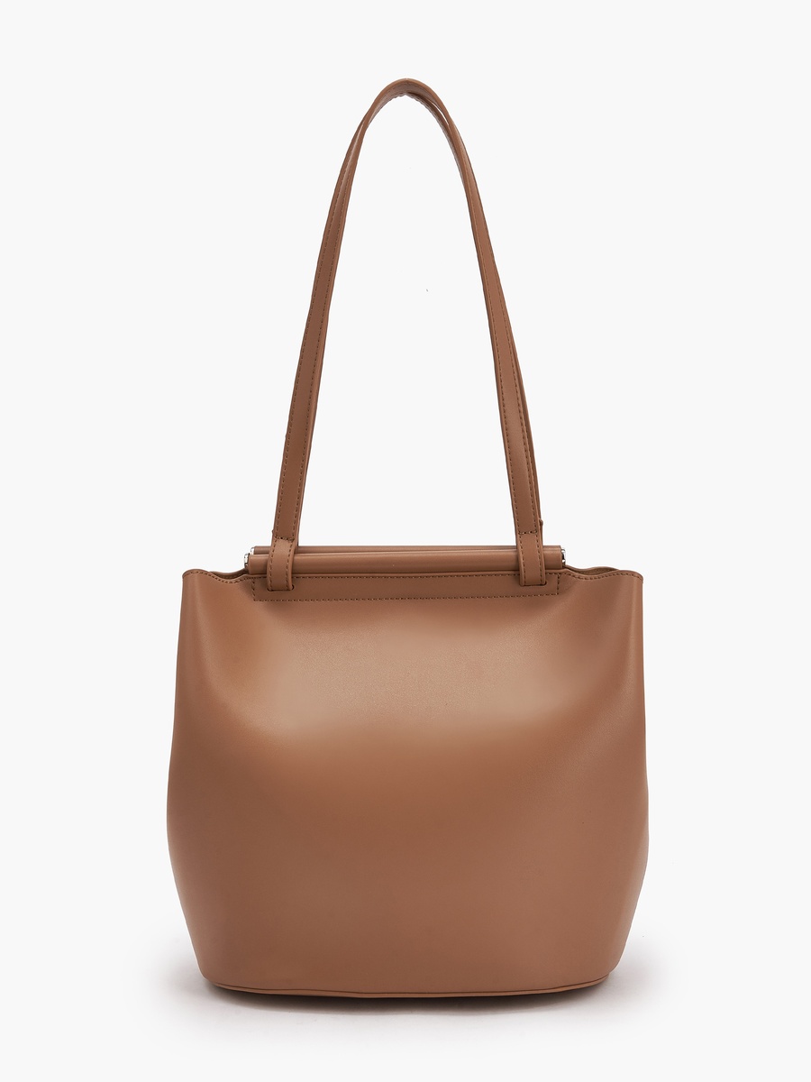Solid Shoulder Bag with Double Handle