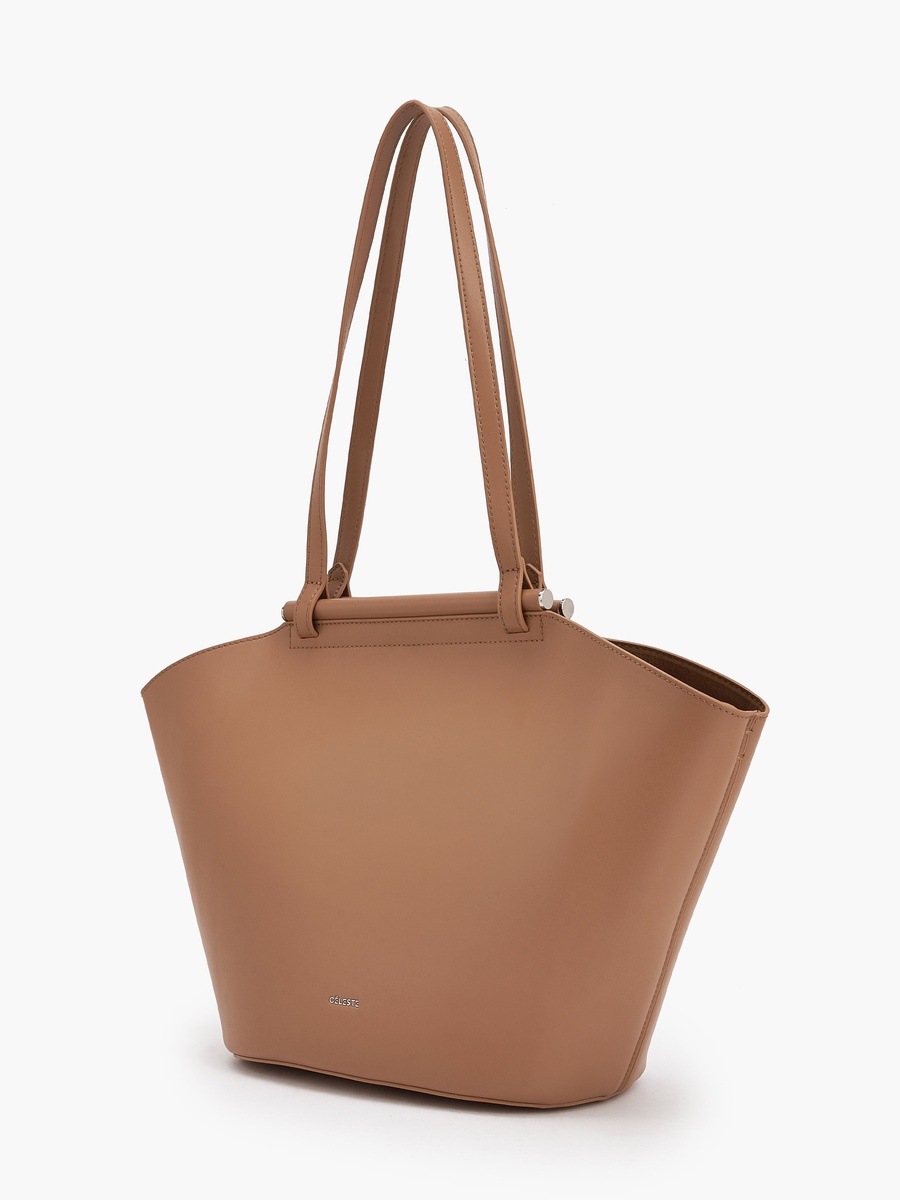 Solid Shoulder Bag with Double Handle