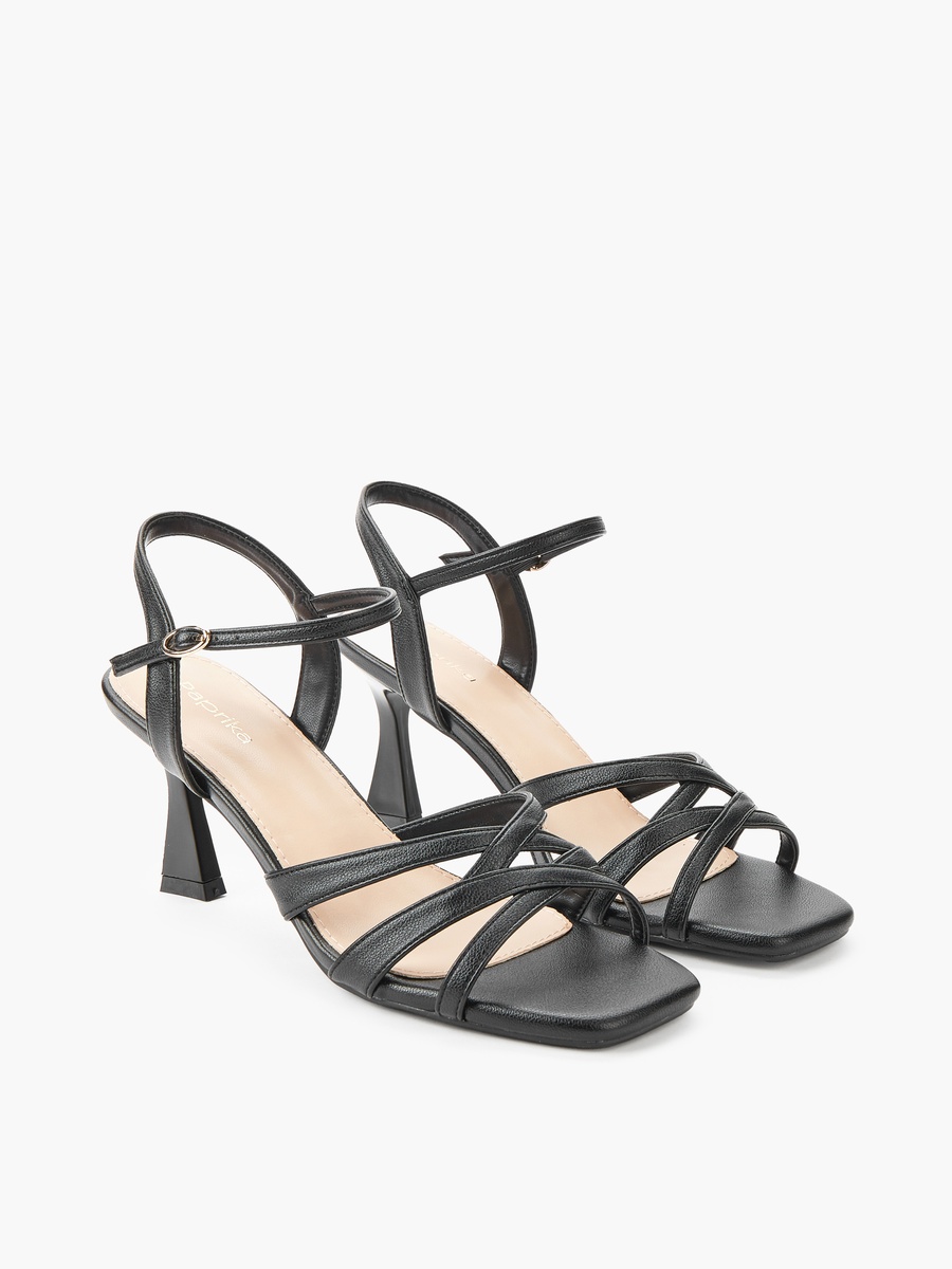 Women Flared Heel Strap Sandals