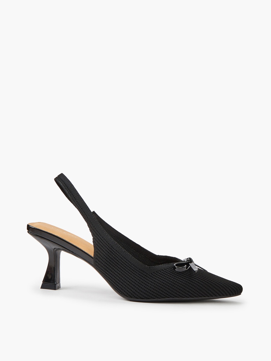 Women Slingback Flared Heel Shoes