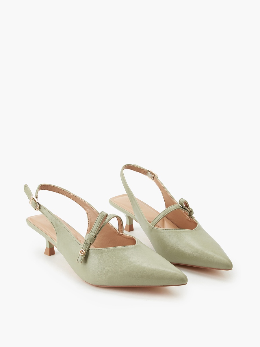 Women Pointed Toe Kitten Heel Shoes
