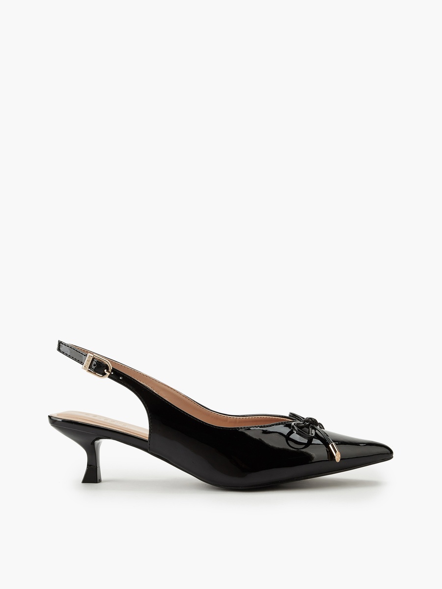 Women Bow Detail Kitten Heel Shoes