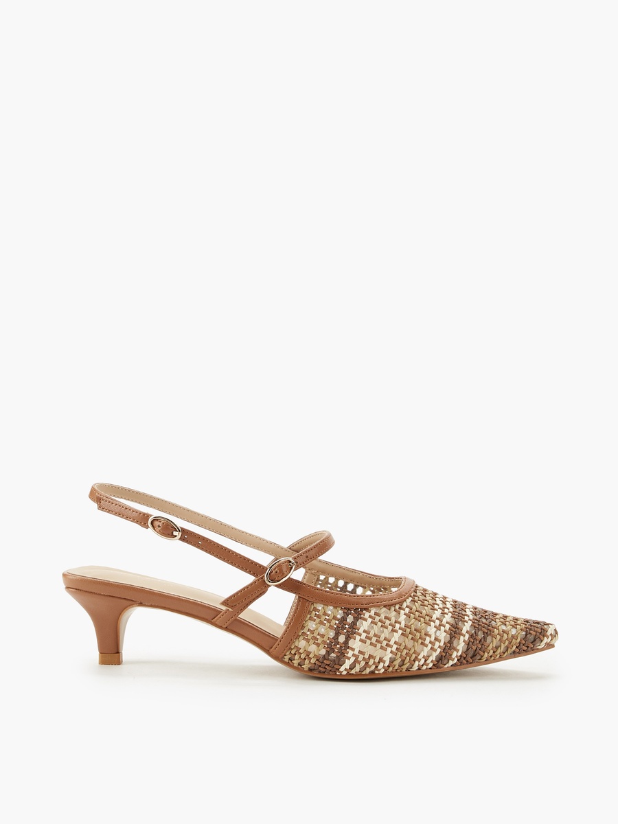 Women Textured Kitten Heel Shoes