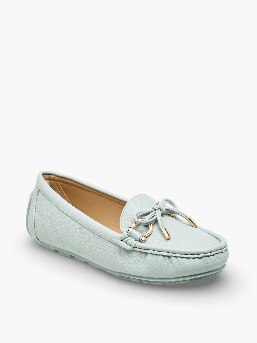 Women Bow Accent Slip-On Loafers