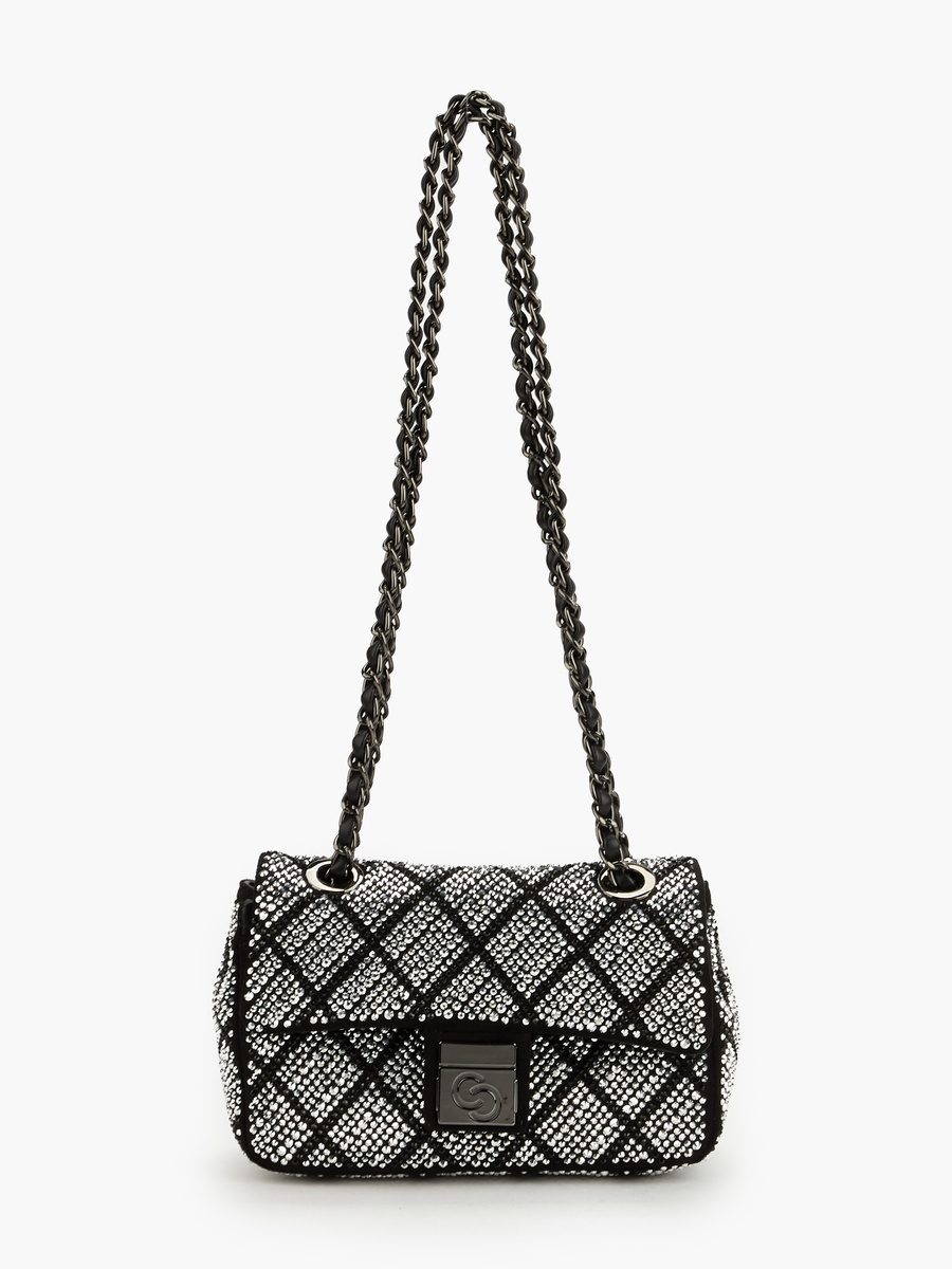 Embellished Crossbody Bag with Chain Strap
