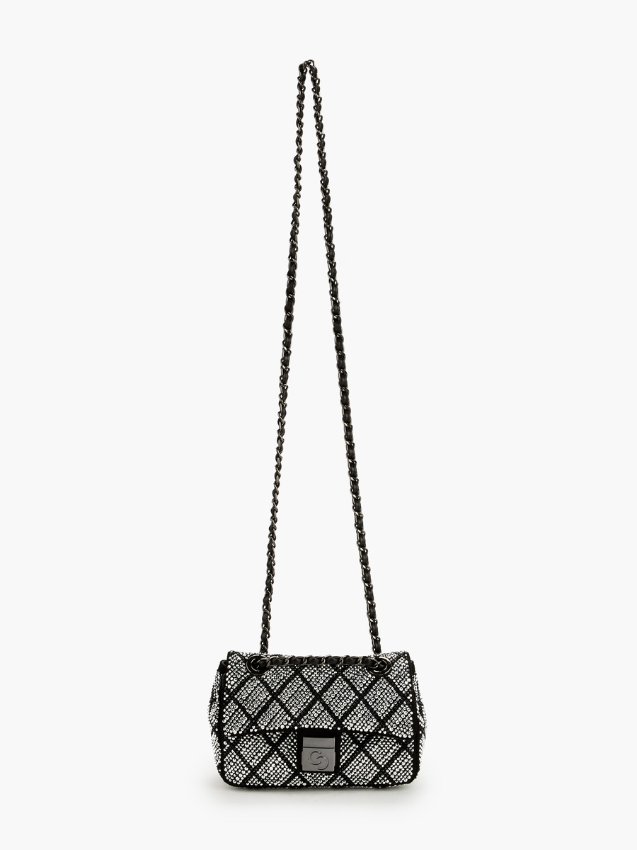 Embellished Crossbody Bag with Chain Strap