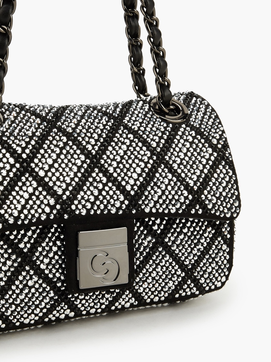 Embellished Crossbody Bag with Chain Strap