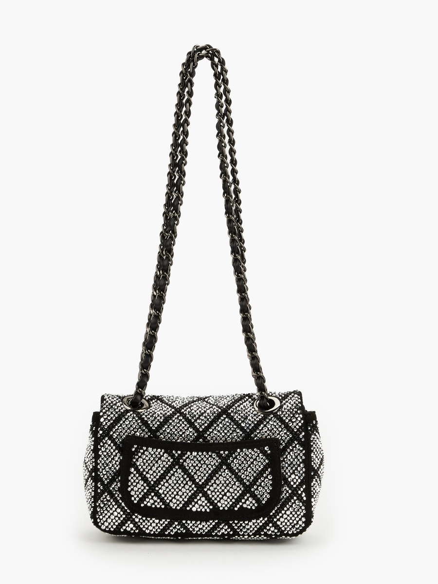 Embellished Crossbody Bag with Chain Strap