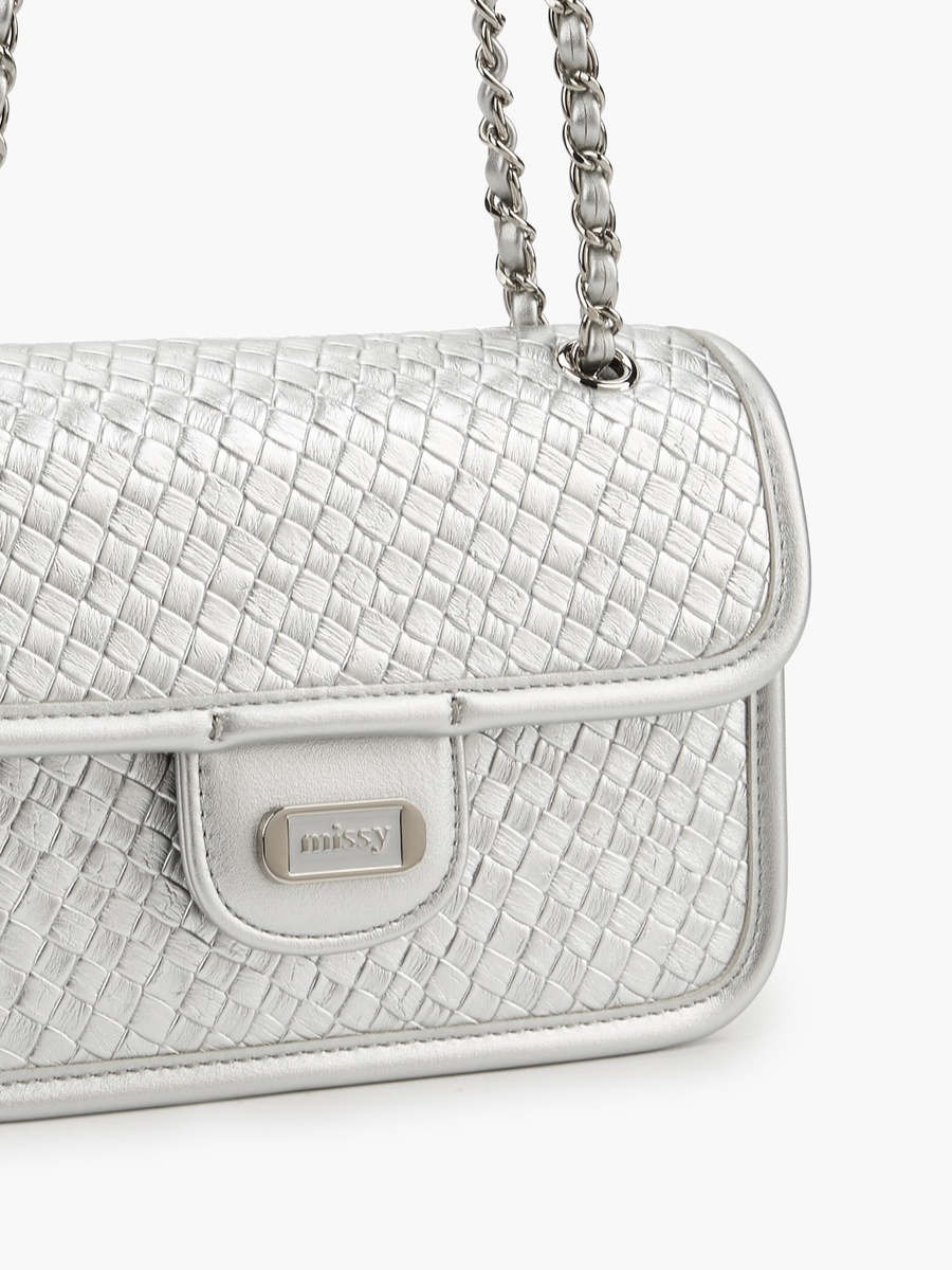 Weave Quilted Crossbody Bag with Handles