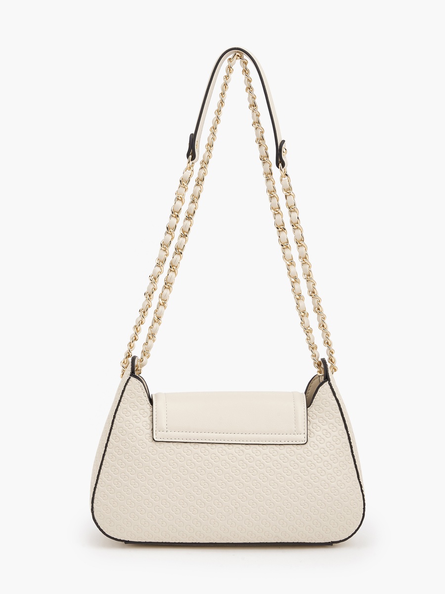 Monogram Embossed Crossbody Bag with Chain Strap