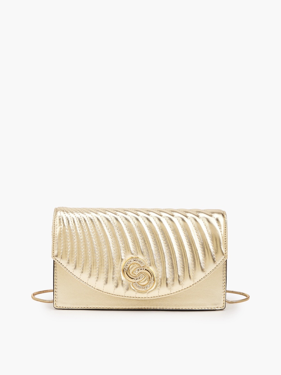 Quilted Crossbody Bag with Detachable Chain Strap
