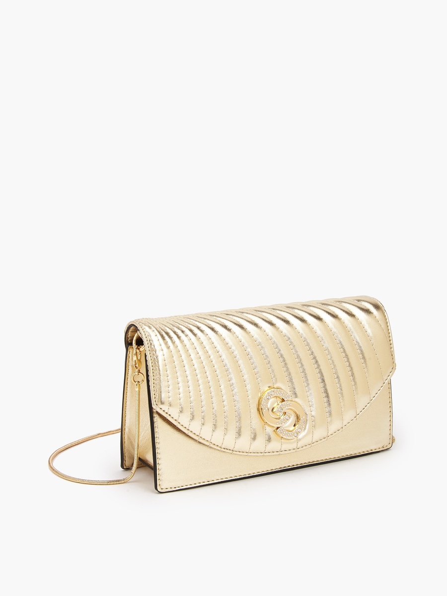 Quilted Crossbody Bag with Detachable Chain Strap