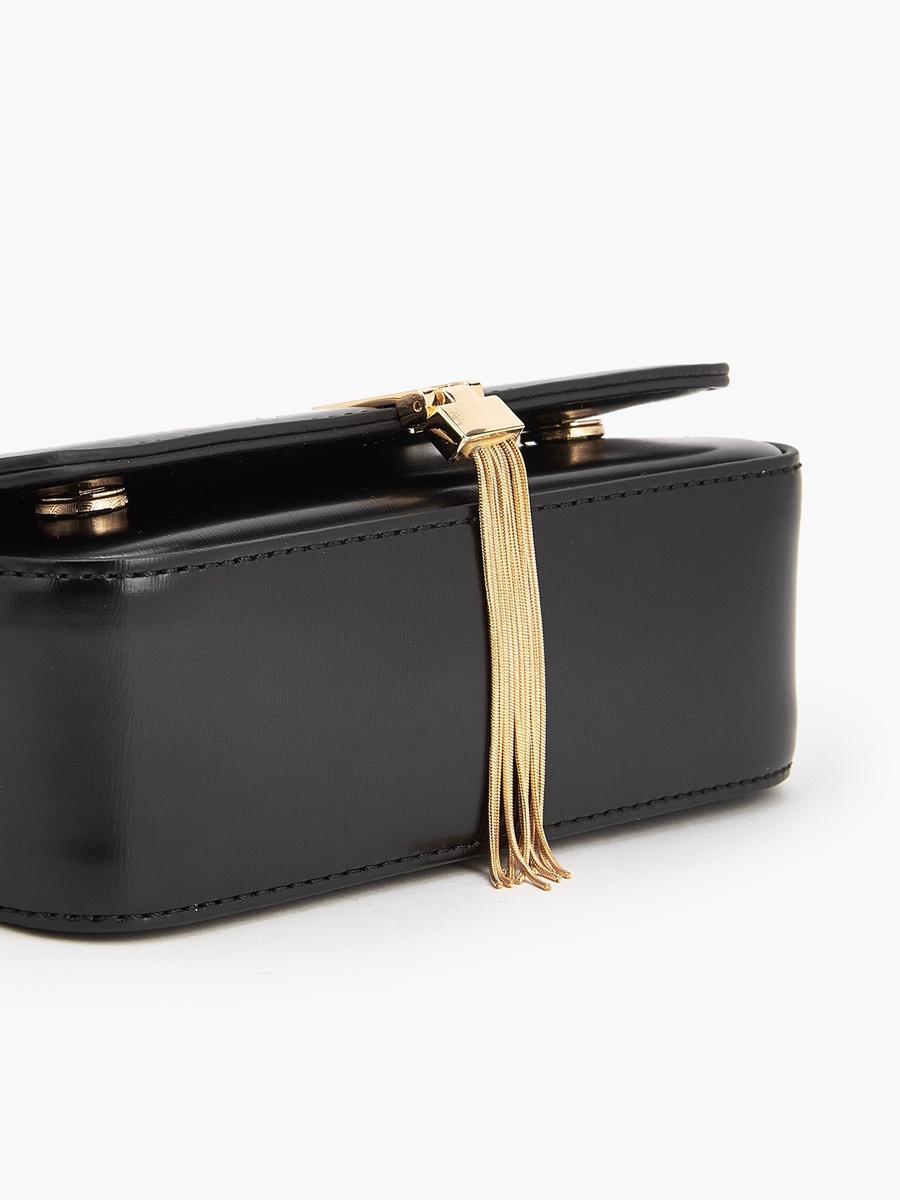 Tassel Accent Crossbody Bag with Adjustable Strap