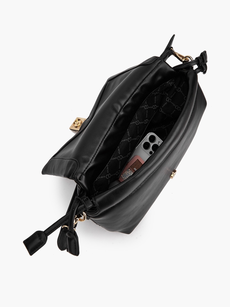 Solid Crossbody Bag with Detachable Strap
