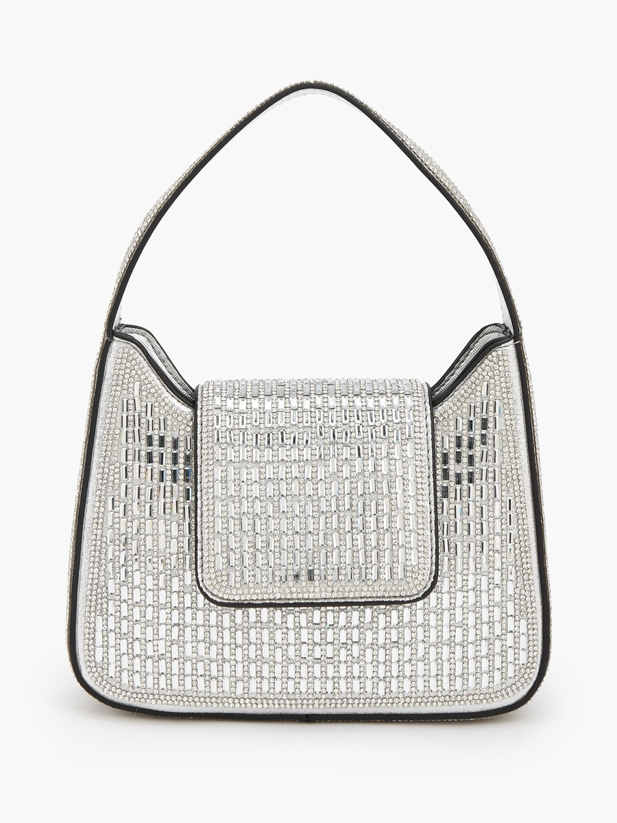Embellished Crossbody Bag with Chain Strap