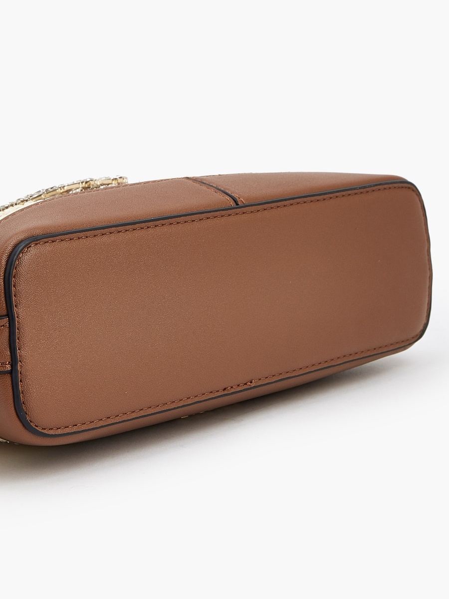 Textured Crossbody Bag with Zip Closure