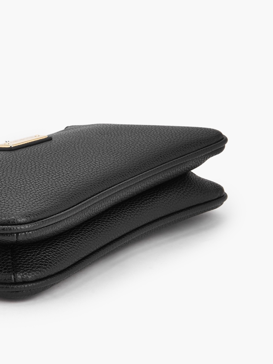 Textured Crossbody Bag with Zip Closure