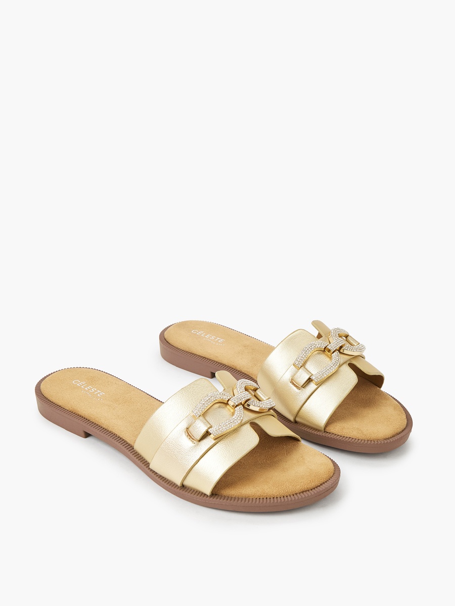 Women Stone Embellished Flat Sandals