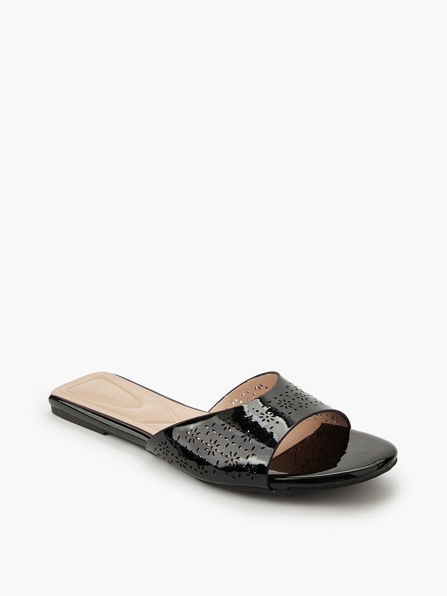 Women Laser Cut Flat Sandals