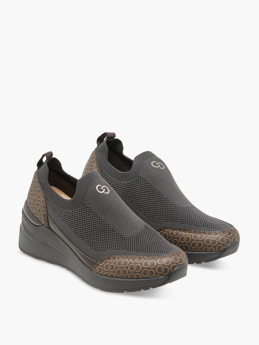 Women Monogram Print Sneakers