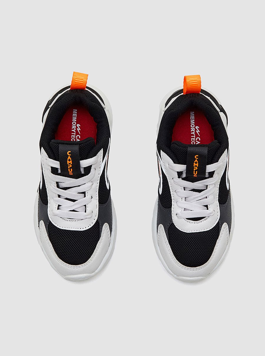 Black Low-Top Lace-Up Sneakers