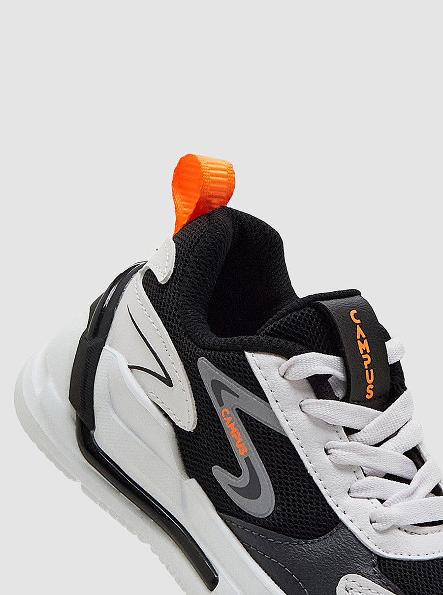 Black Low-Top Lace-Up Sneakers
