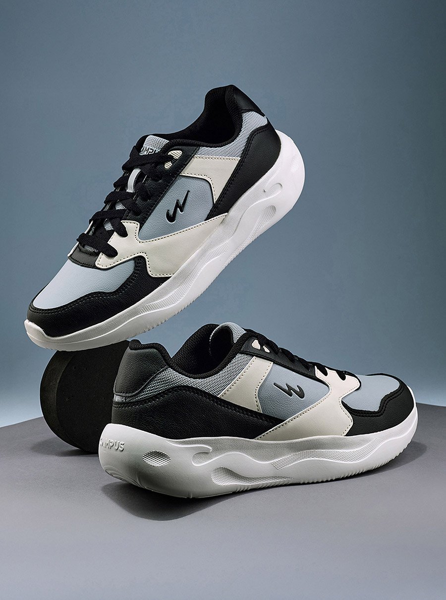 Color Block Low-Top Lace-Up Sneakers
