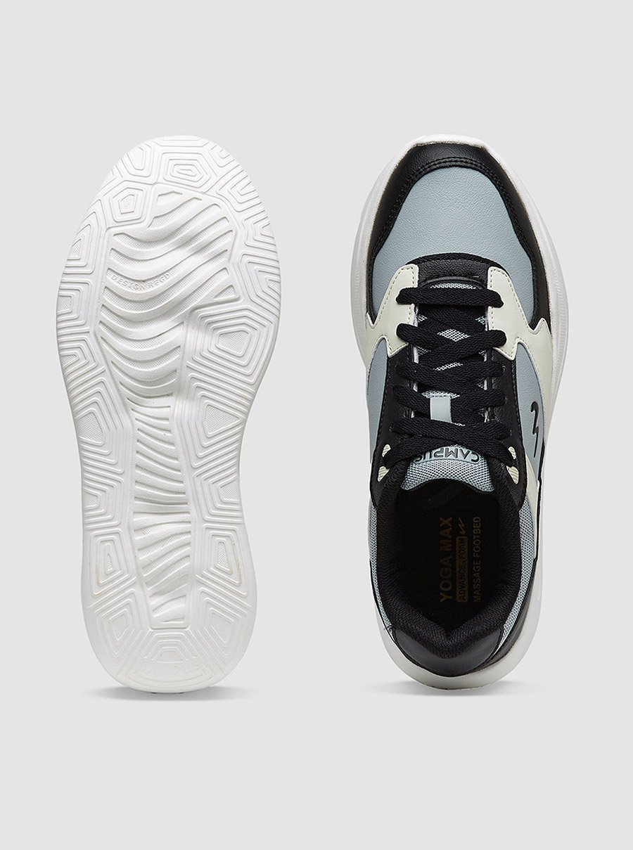 Color Block Low-Top Lace-Up Sneakers