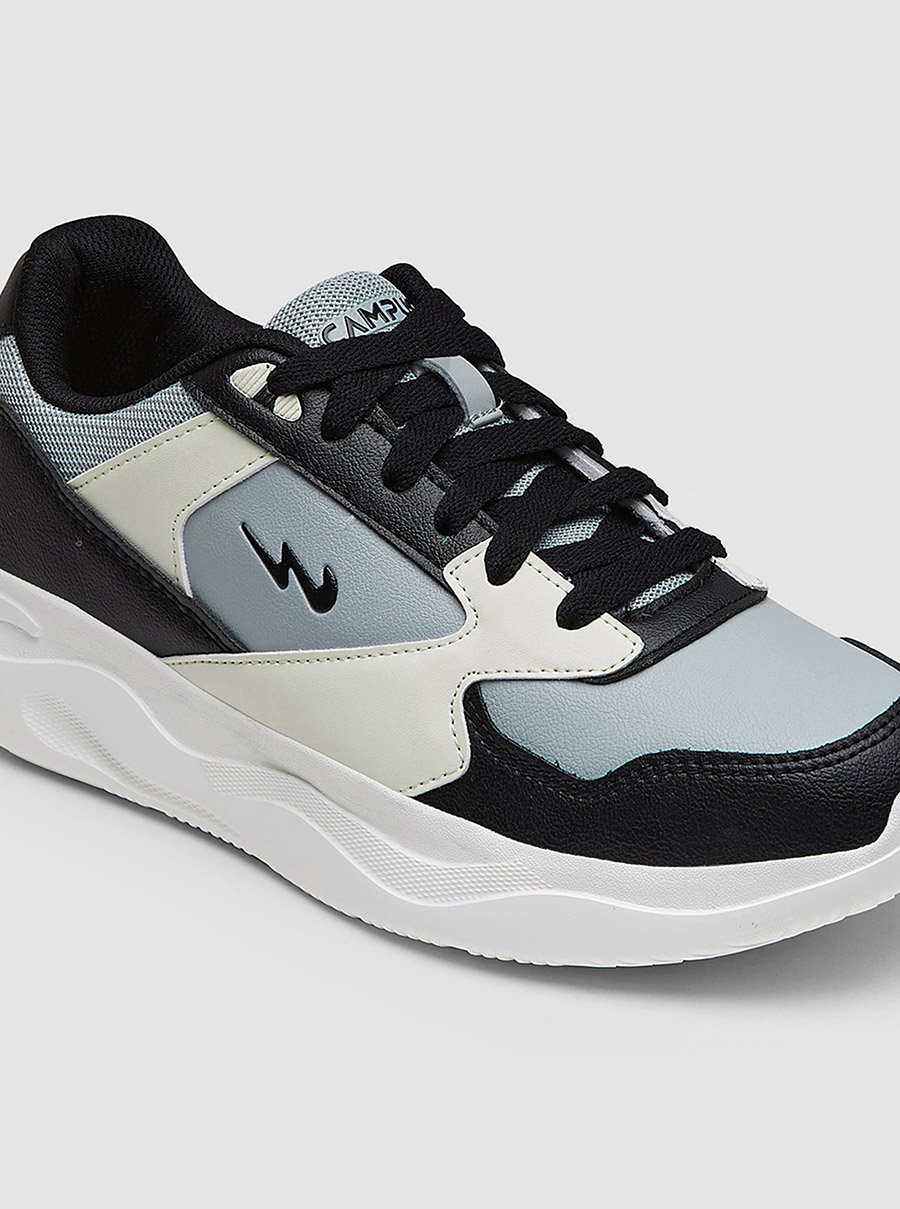 Color Block Low-Top Lace-Up Sneakers