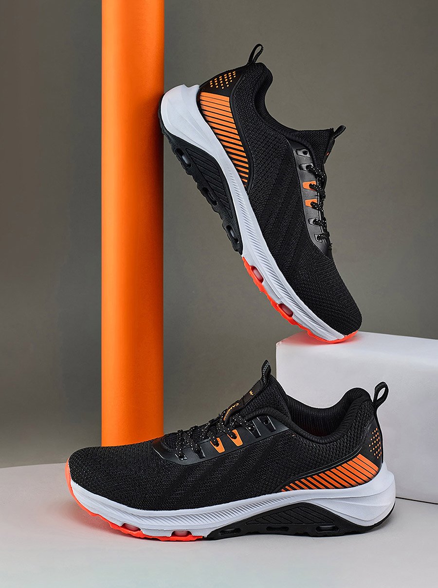 Black Low-Top Lace-Up Sneakers