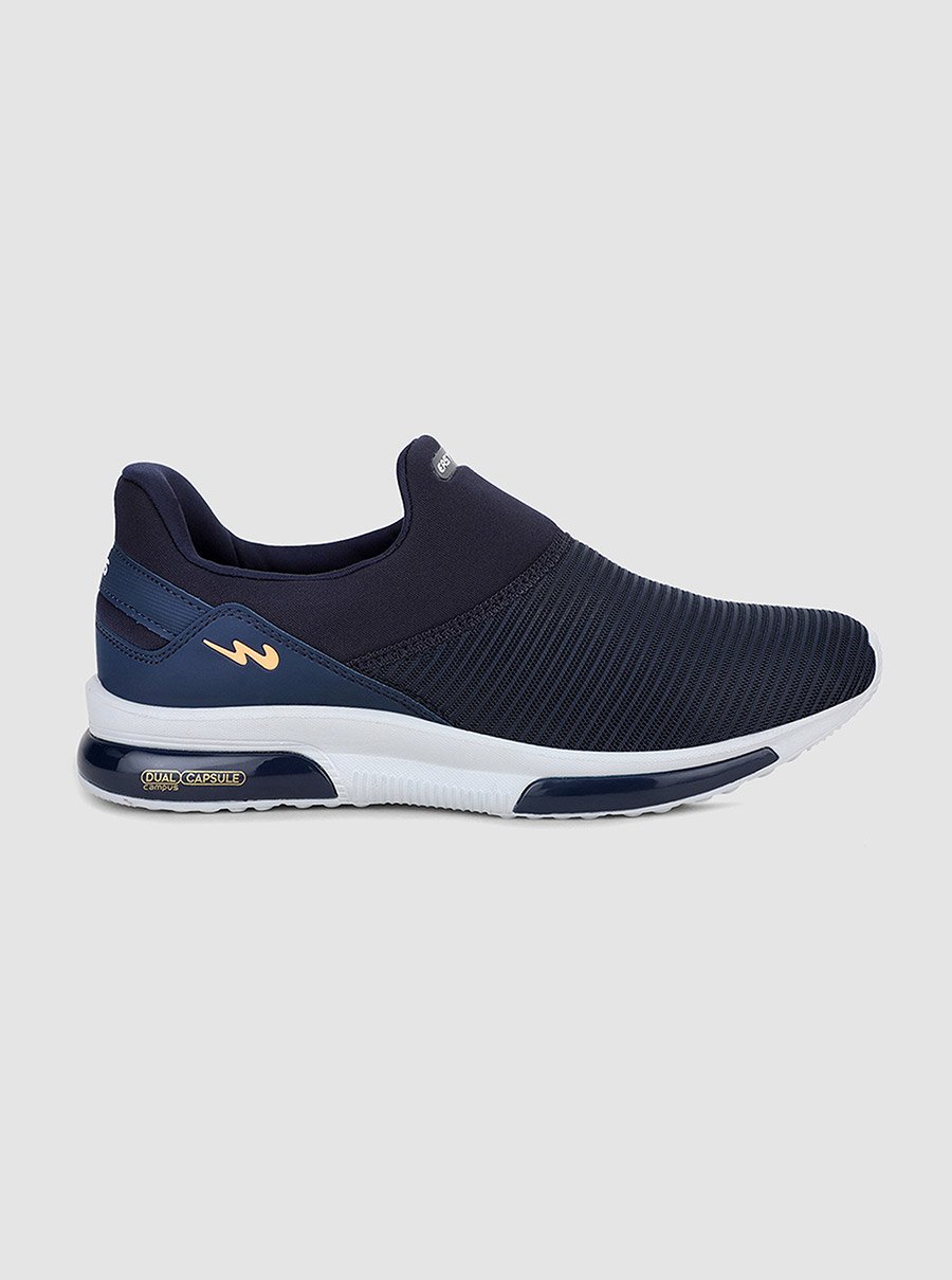 Blue Mesh Slip On Sneakers