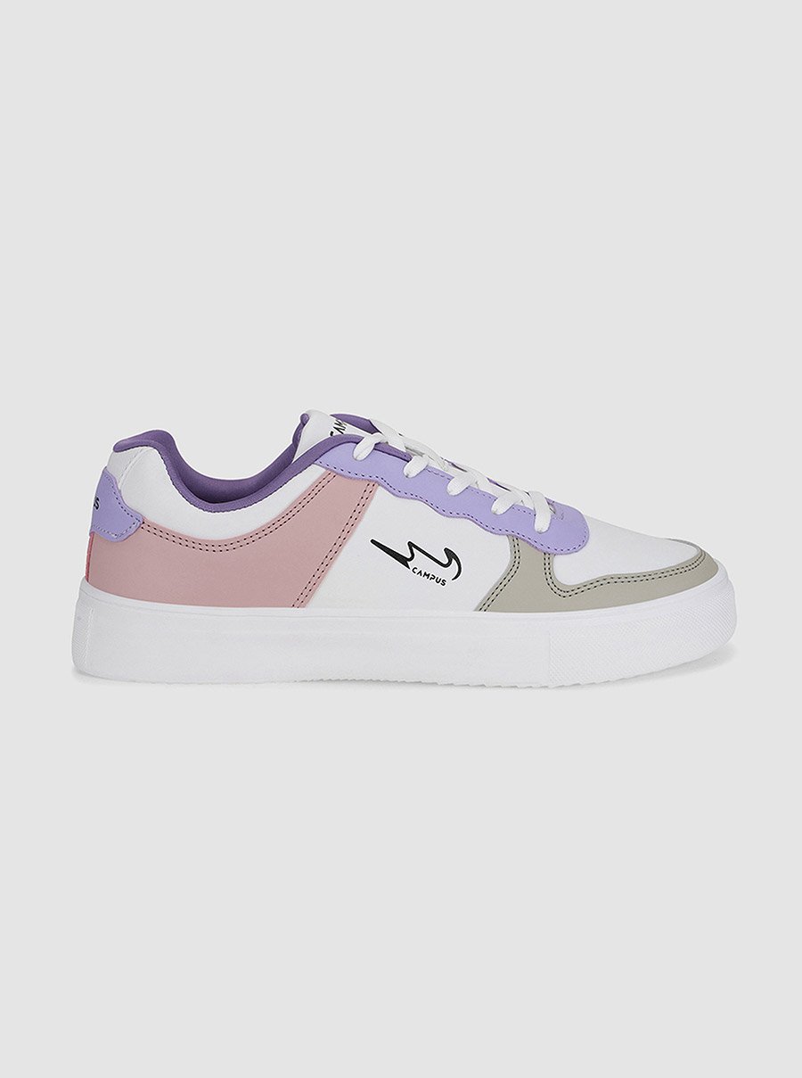 Color Block Lace-Up Sneakers