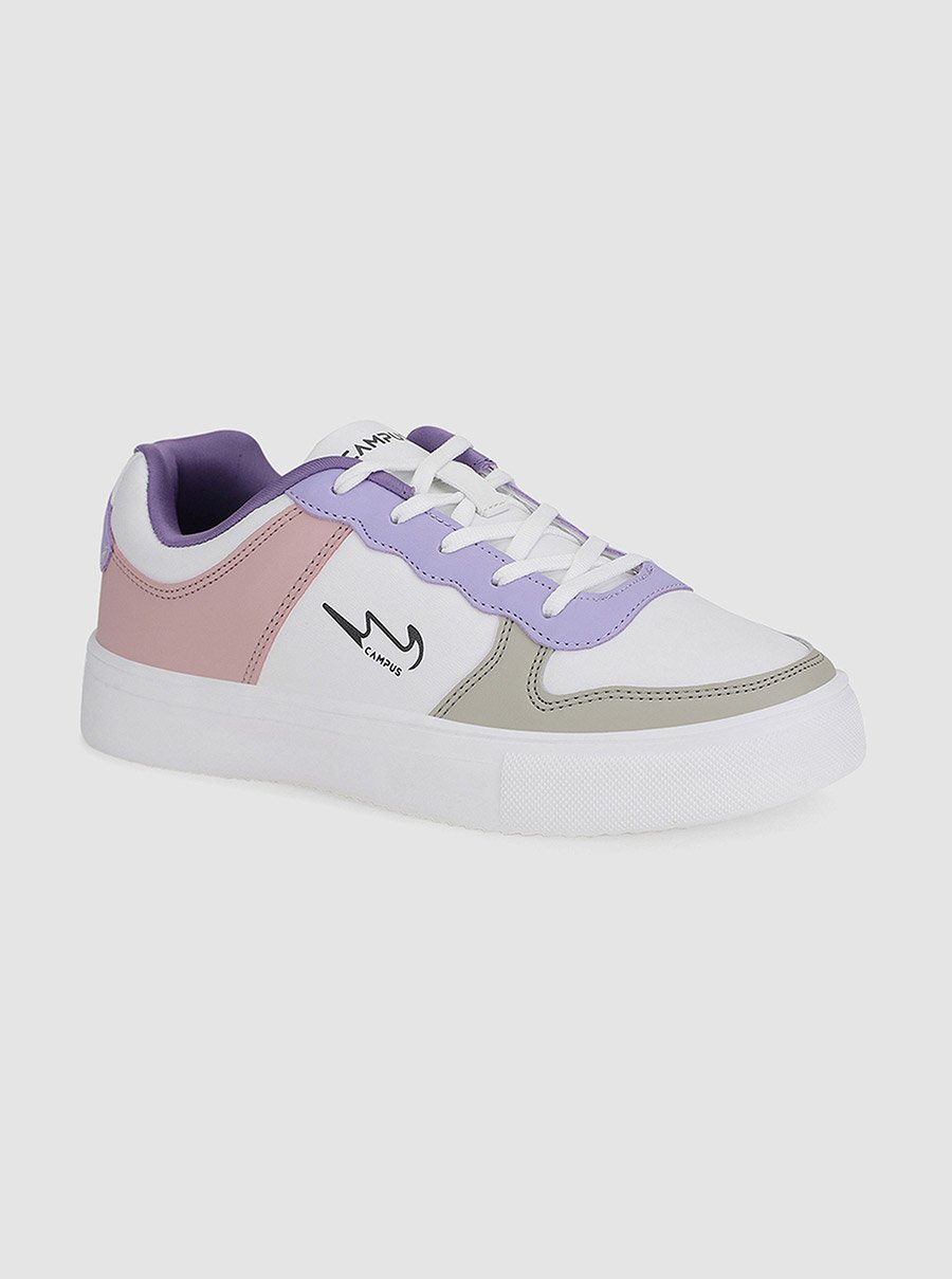 Color Block Lace-Up Sneakers
