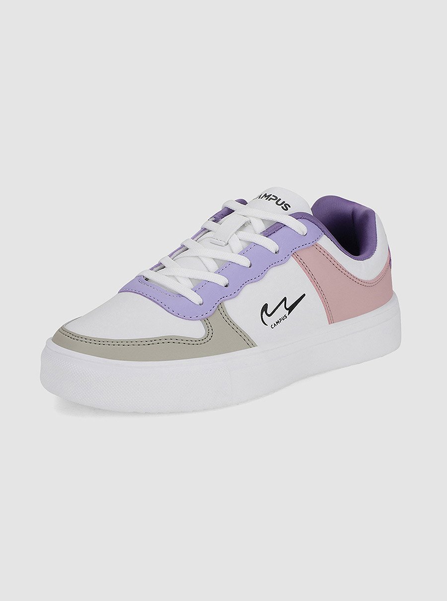 Color Block Lace-Up Sneakers