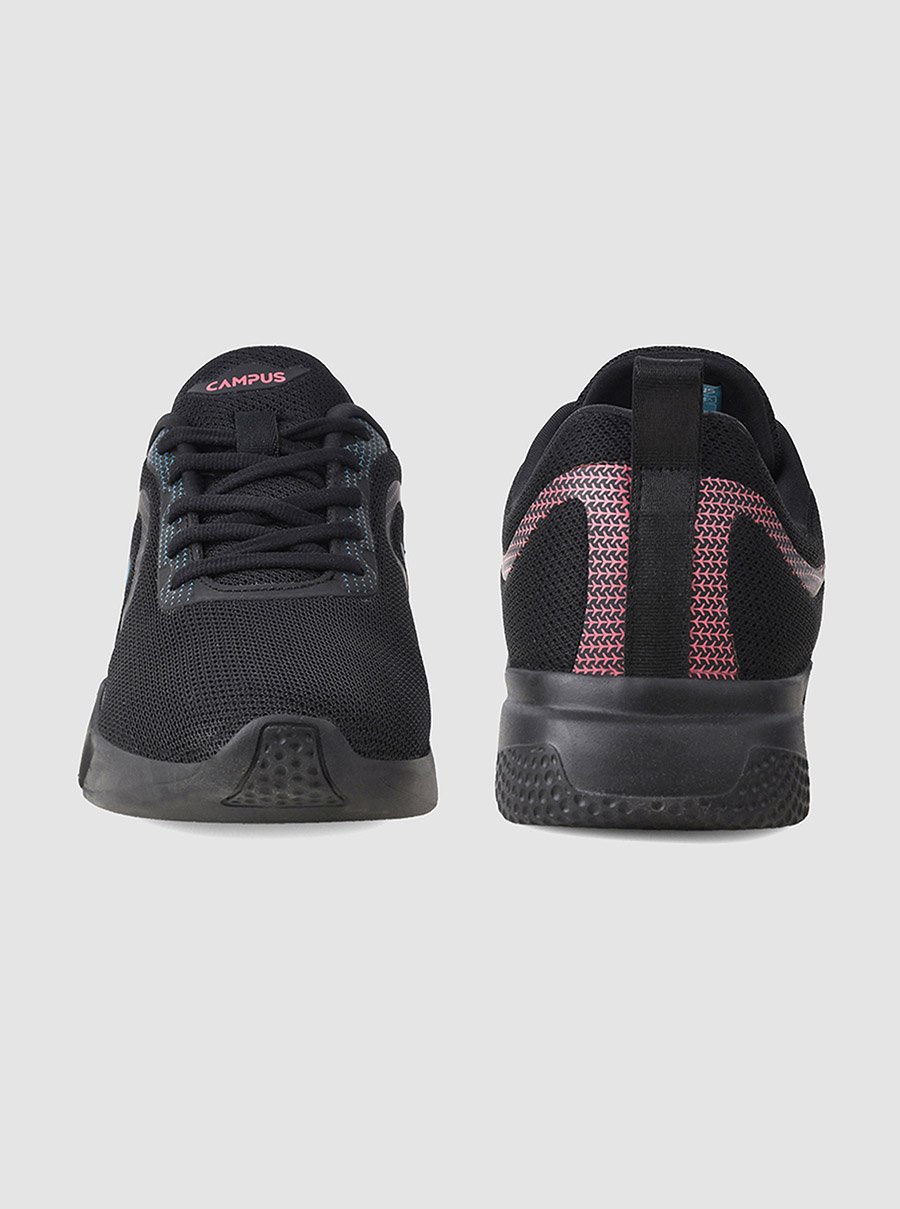 Black Mesh Low Top Sneakers