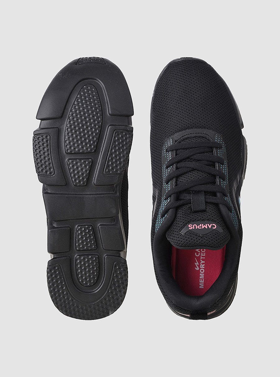 Black Mesh Low Top Sneakers
