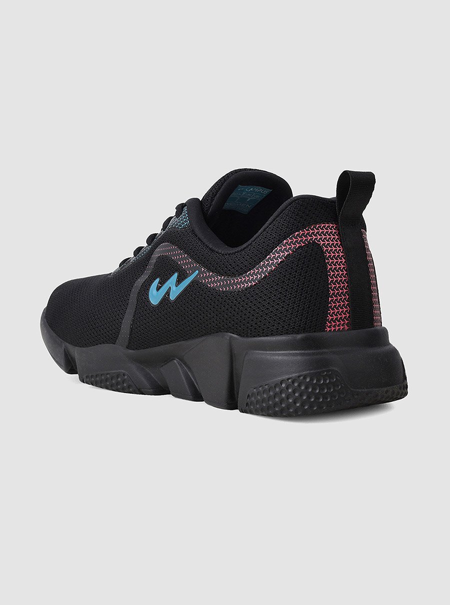 Black Mesh Low Top Sneakers