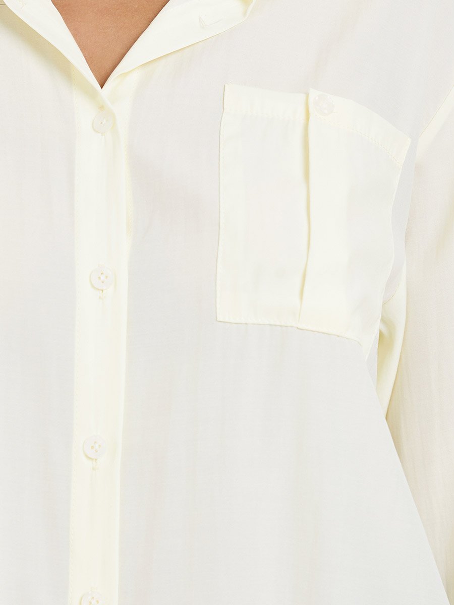 Yellow Relaxed Fit Long Sleeves Shirt